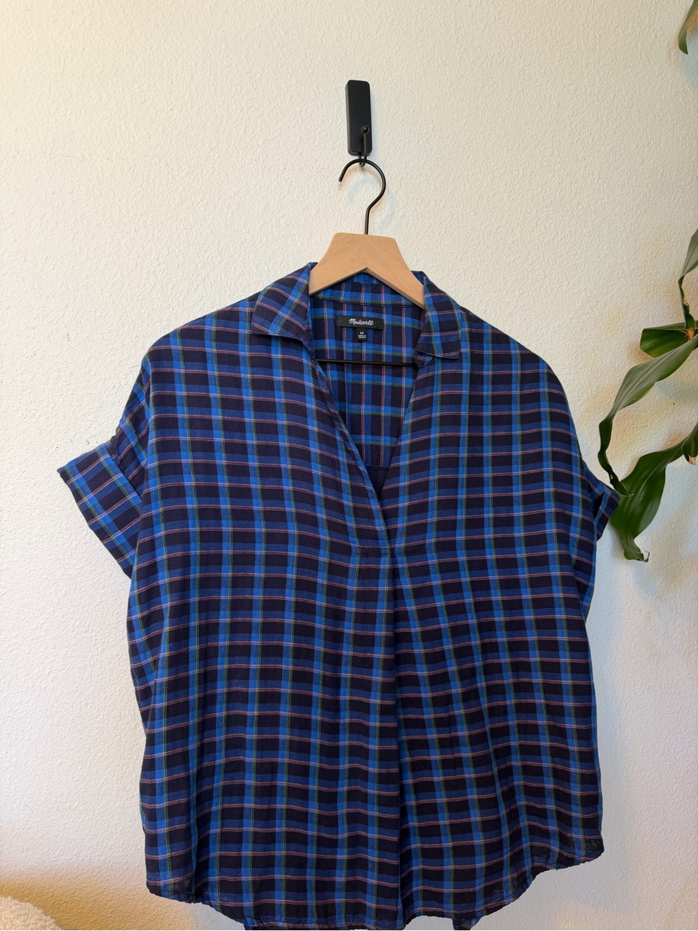Madewell Double Faced Park Popover Shirt Size XS